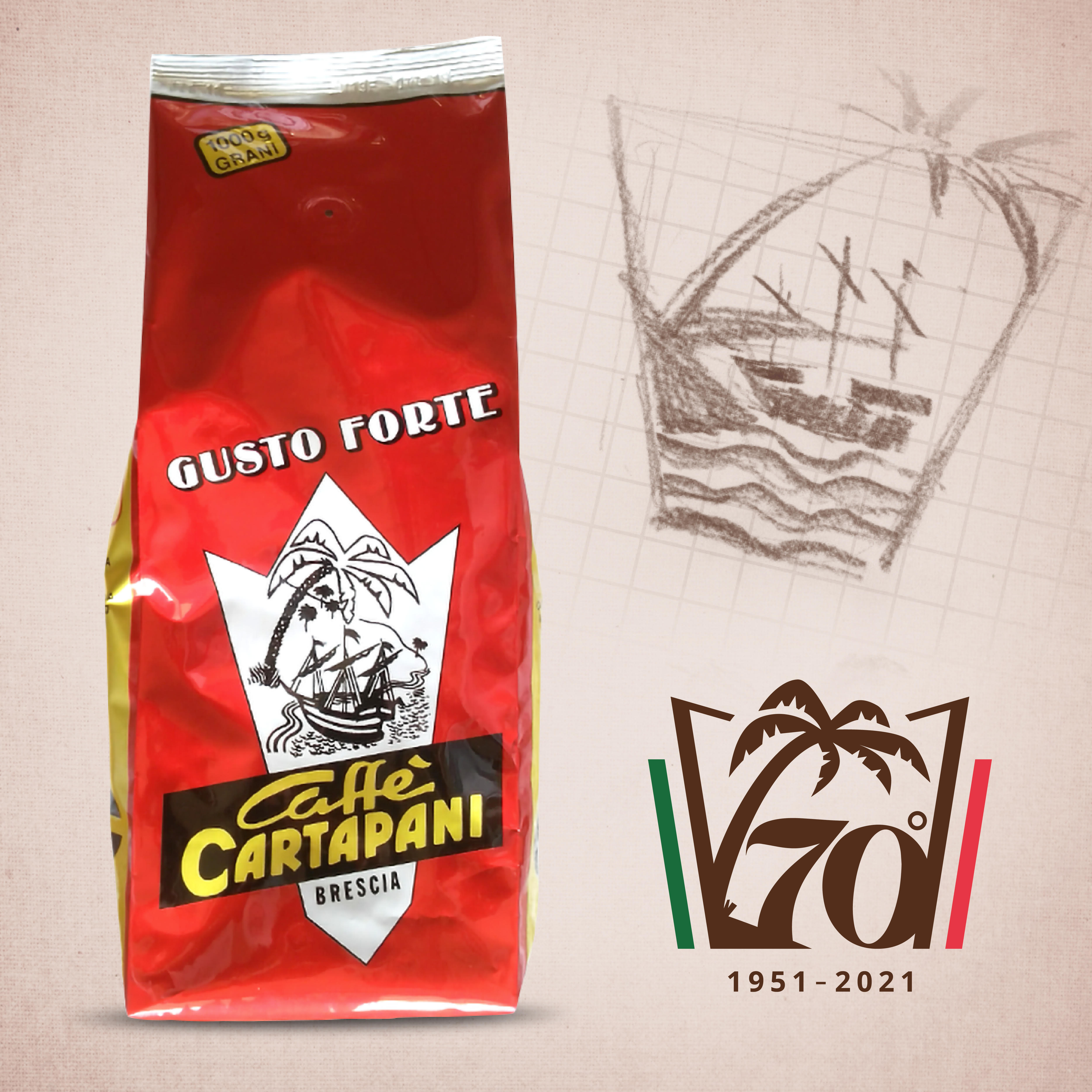 Un nuovo logo per Cartapani in onore dei suoi 70 anni